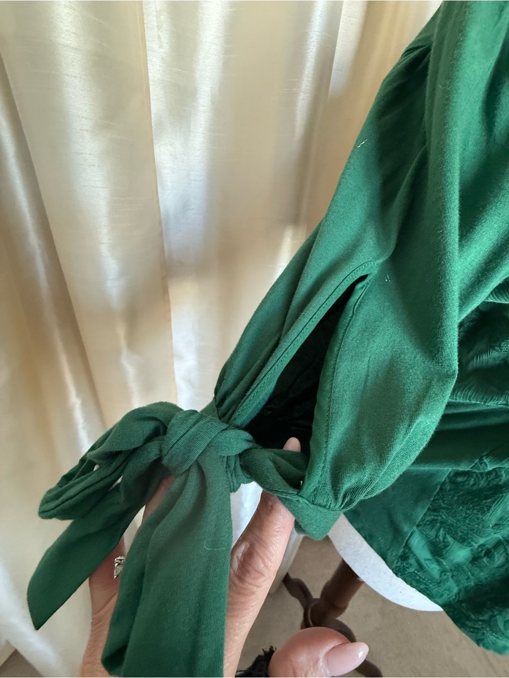 Anthropologie Tiny  Ophelia Embroidered Green Blouse Size XS EUC - Picture 5 of 11